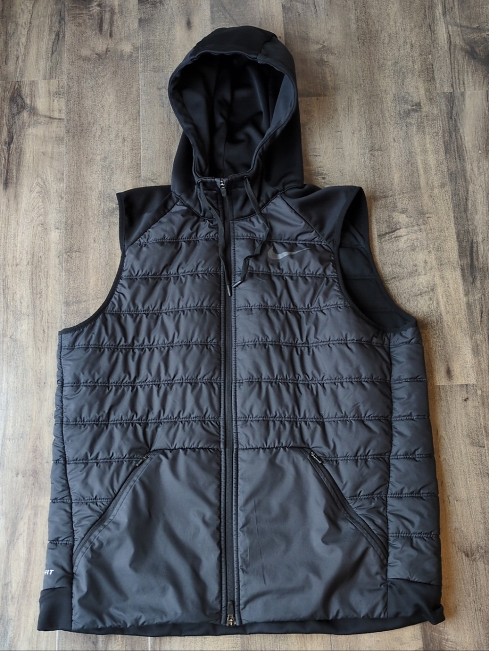 Nike Winterized Therma Hooded Training Dri-FIT Vest Mens Size XL Black